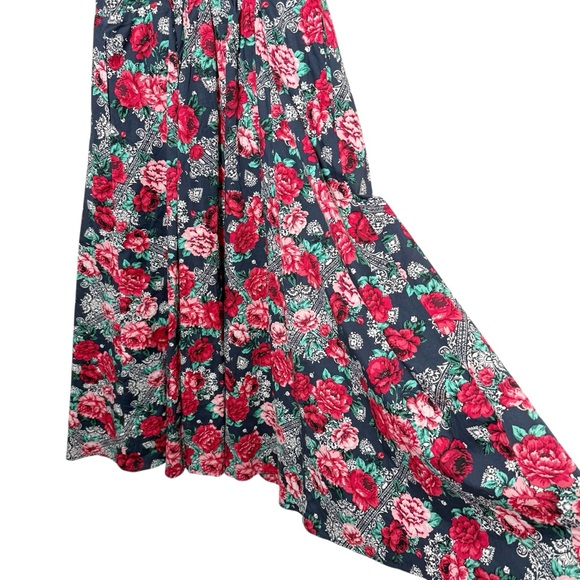 Torrid Retro Chic Midi Poplin Fit & Flare Dress Blue Floral Size 00 - Picture 9 of 11